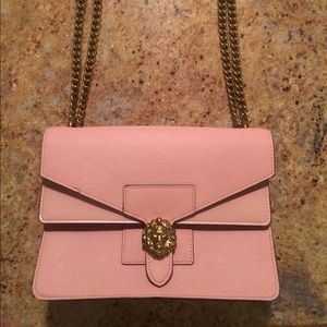 Anne Klein Gold Chain Peach Pink Shoulder Bag